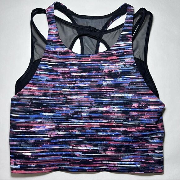 Lululemon Break Free Tank *Nulux in Hinshu Alpine White Multi / Black - Picture 3 of 7